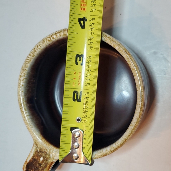 2 Pfaltzgraff Gourmet Brown Drip Glaze Coffee/Tea Mugs Open Handle 3.75" - Picture 6 of 7
